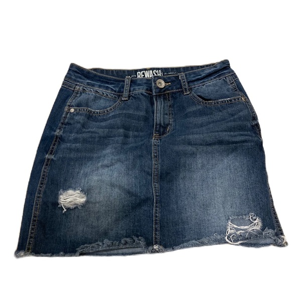 Rewash Women’s Blue A-Line Mini Skirt Sz. 3/26 - Picture 1 of 7